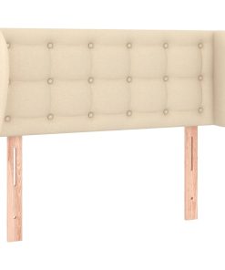 Testiera Ad Orecchio Crema 103x23x78/88 Cm In Tessuto