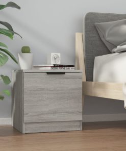 Comodino 2 Pz Grigio Sonoma 40x39x40 cm
