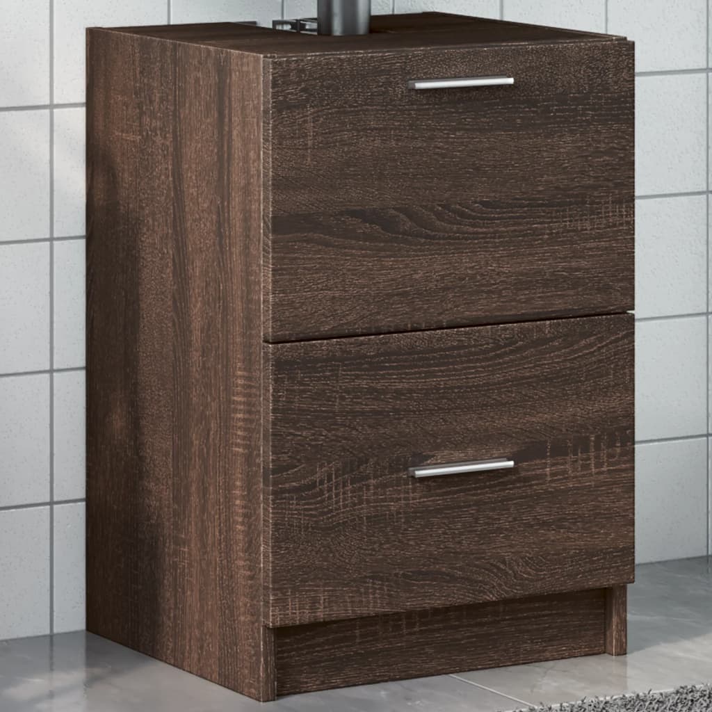 Mobile Lavabo Rovere Marrone 40x37x59 Cm In Truciolare - Image 3