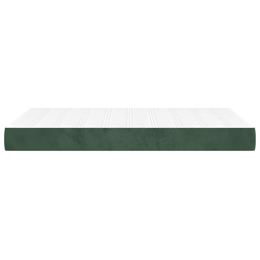 Materasso A Molle Verde Scuro 120x220x20 Cm In Velluto