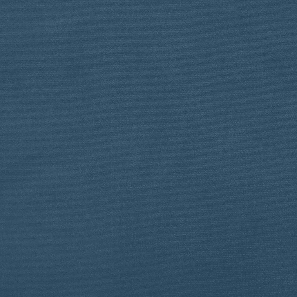 Materasso A Molle Blu Scuro 100x220x20 Cm In Velluto