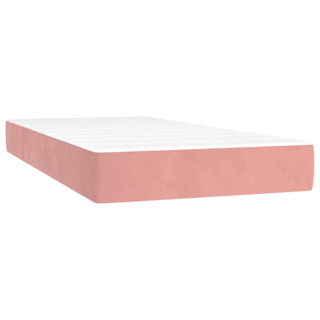 Materasso A Molle Insacchettate Rosa 80x220x20 Cm In Velluto
