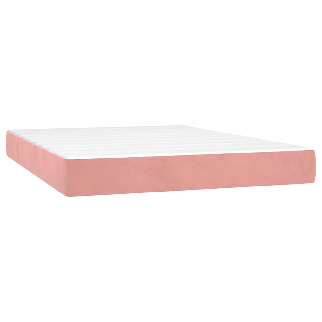Materasso A Molle Insacchettate Rosa 140x210x20 Cm In Velluto