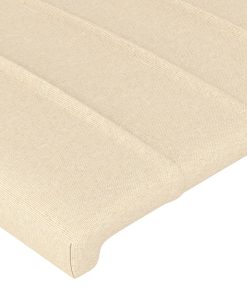 Testiera Ad Orecchio Crema 183x23x78/88 Cm In Tessuto