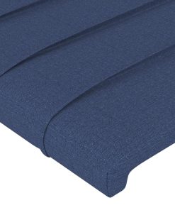 Testiera Ad Orecchio Blu 147x16x118/128 Cm In Tessuto
