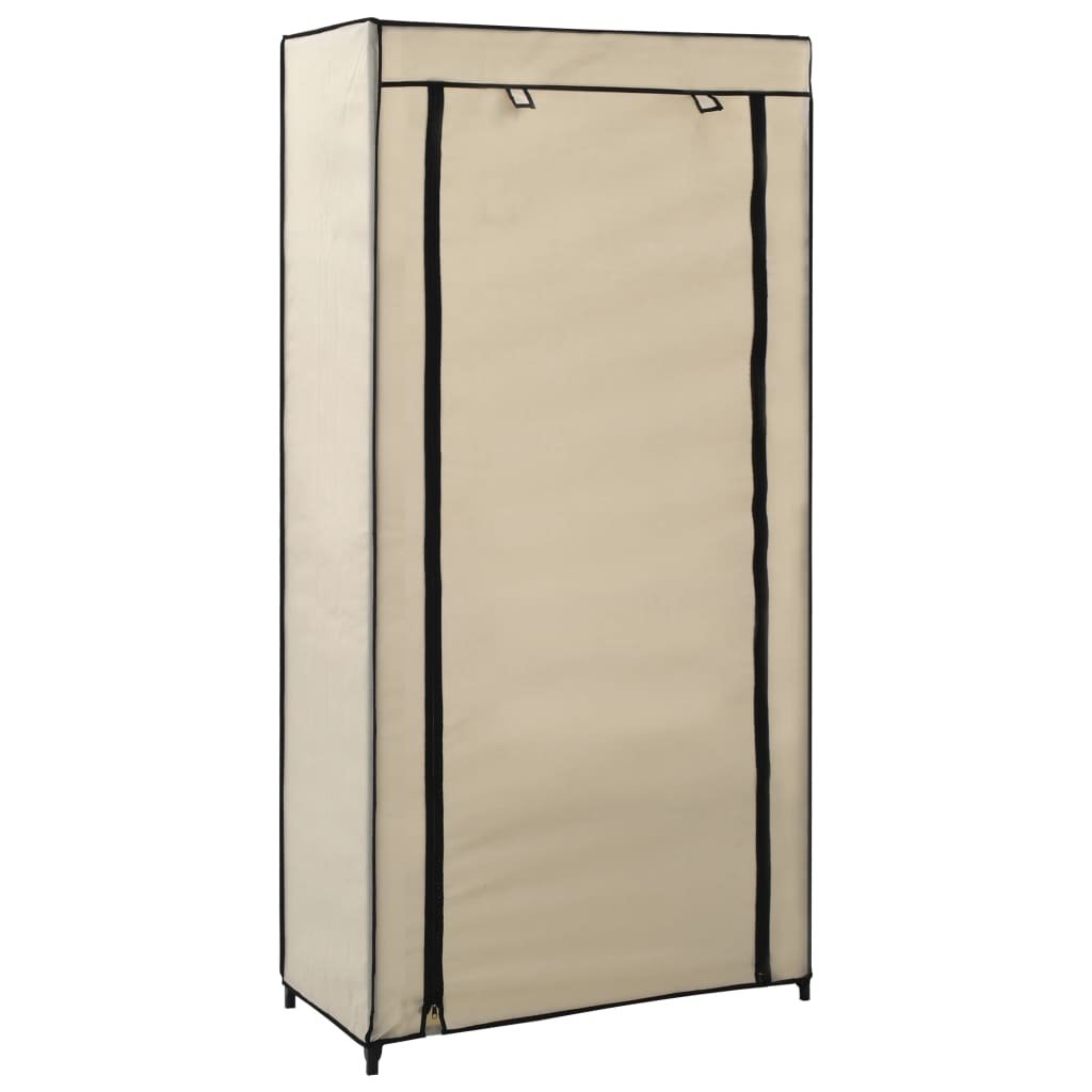 Scarpiera Coperta Crema 58x28x106 Cm In Tessuto - Image 4