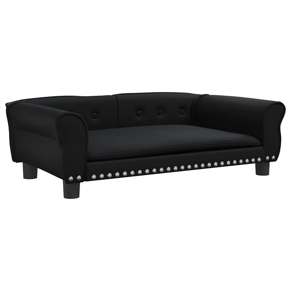 Lettino Per Cani Nero 95x55x30 Cm In Similpelle