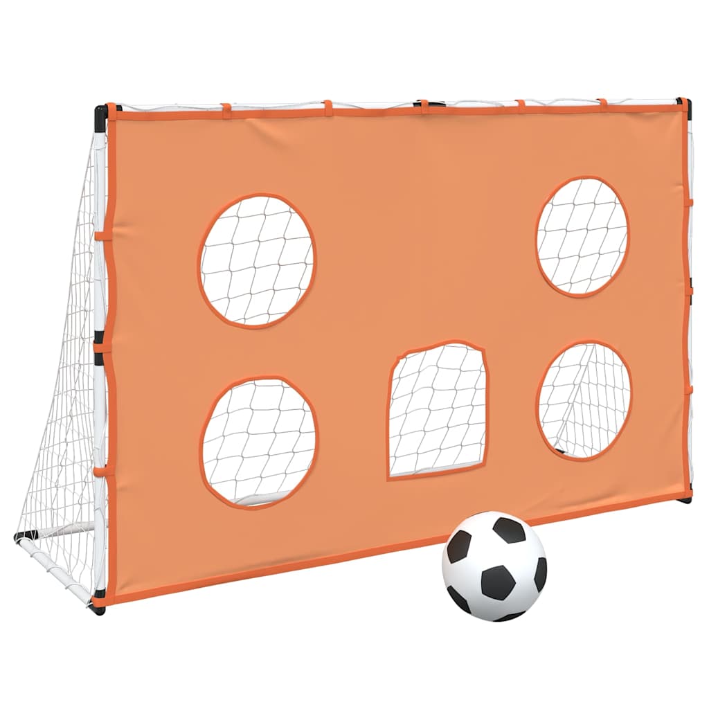 Porta Calcio Bambini Tappeto Bersagli E Pallone 182x62x118 cm