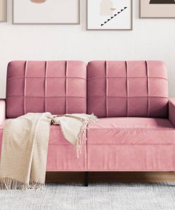 Divano A 2 Posti Rosa 120 Cm In Velluto