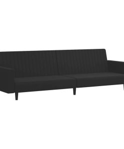 Set Di Divani 2 Pz Nero In Velluto