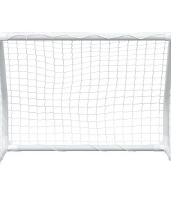 Porte Calcio Bambini 2pz Con Pallone Bianco 64x35x48 Cm Metallo