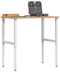 Banco Da Lavoro 100x60x(71,5-98) Cm Legno Faggio Rettangolare