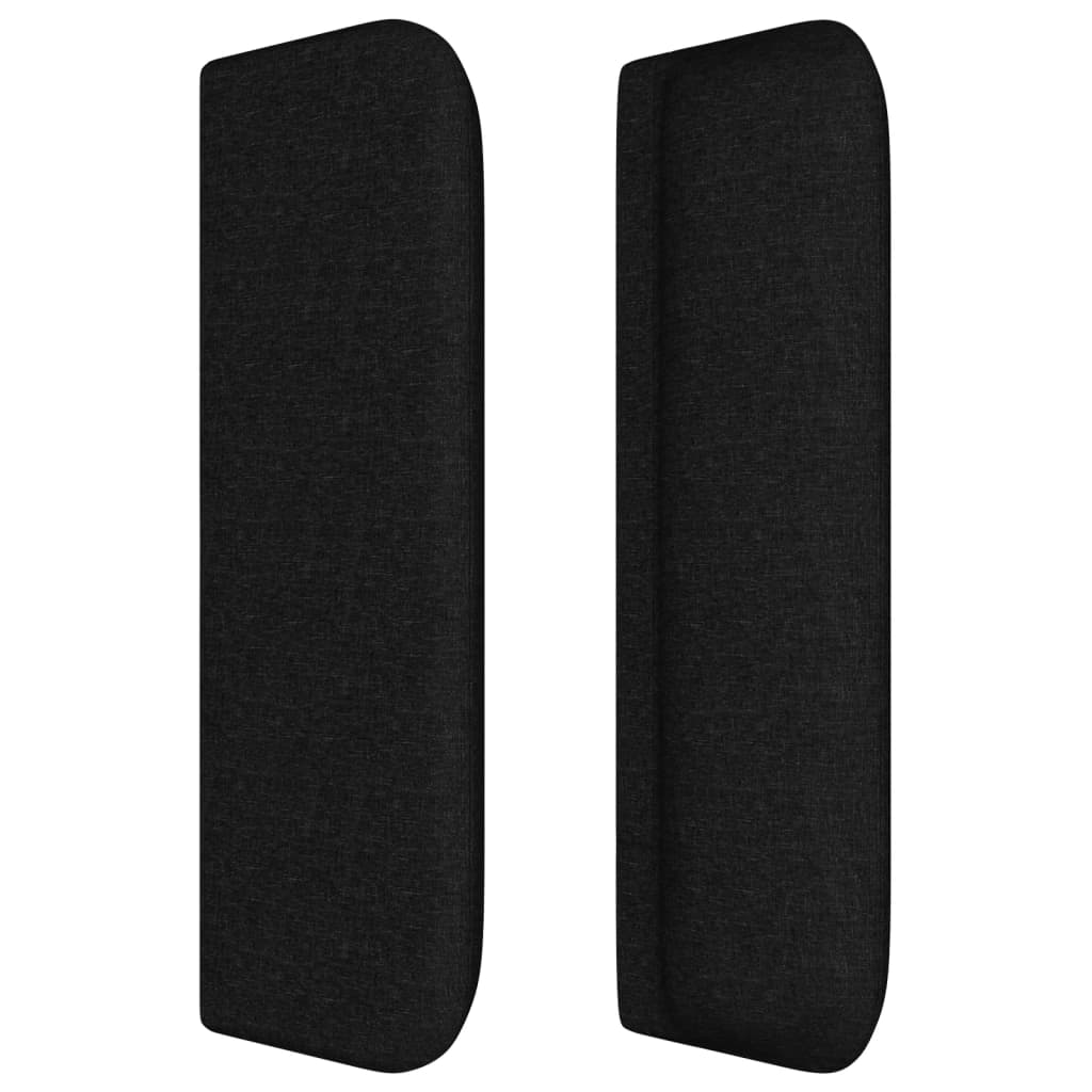 Testiera Ad Orecchio Nera 163x16x78/88 Cm In Tessuto - Image 4