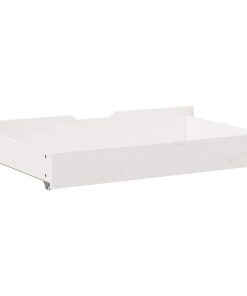 Cassettoni Da Letto 2 Pz Bianchi 95x55x17cm Legno Massello Pino