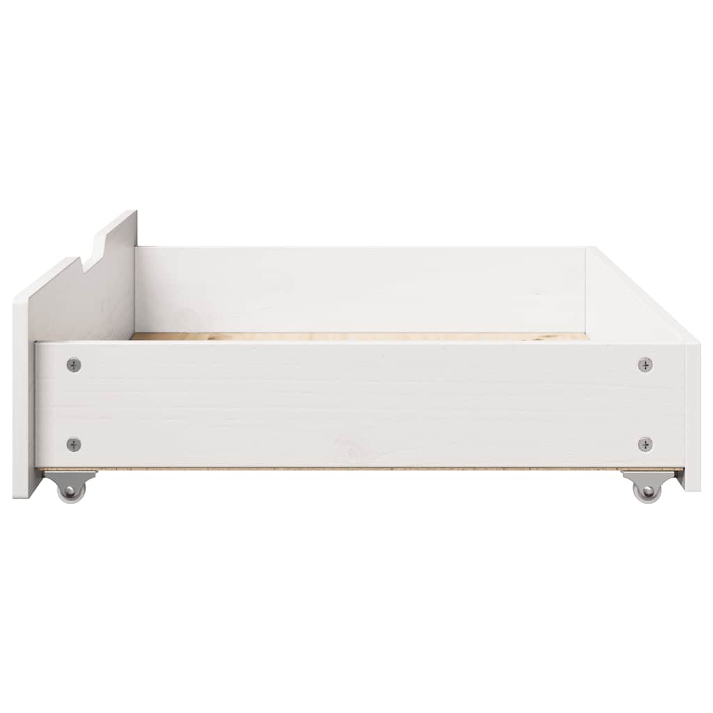 Cassettoni Da Letto 2 Pz Bianchi 85x55x17 Cm In Legno Di Pino