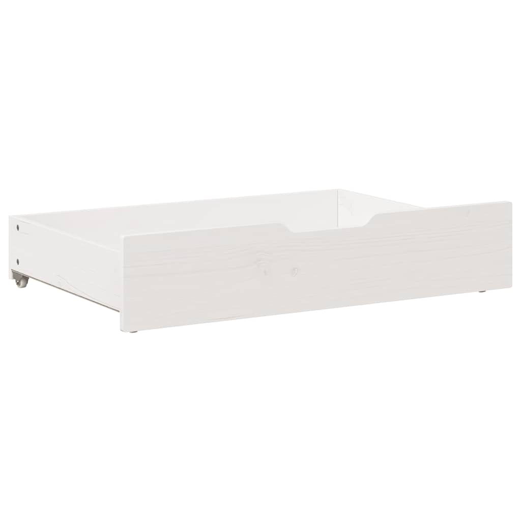 Cassettoni Da Letto 2 Pz Bianchi 80x55x17 Cm In Legno Di Pino - Image 4