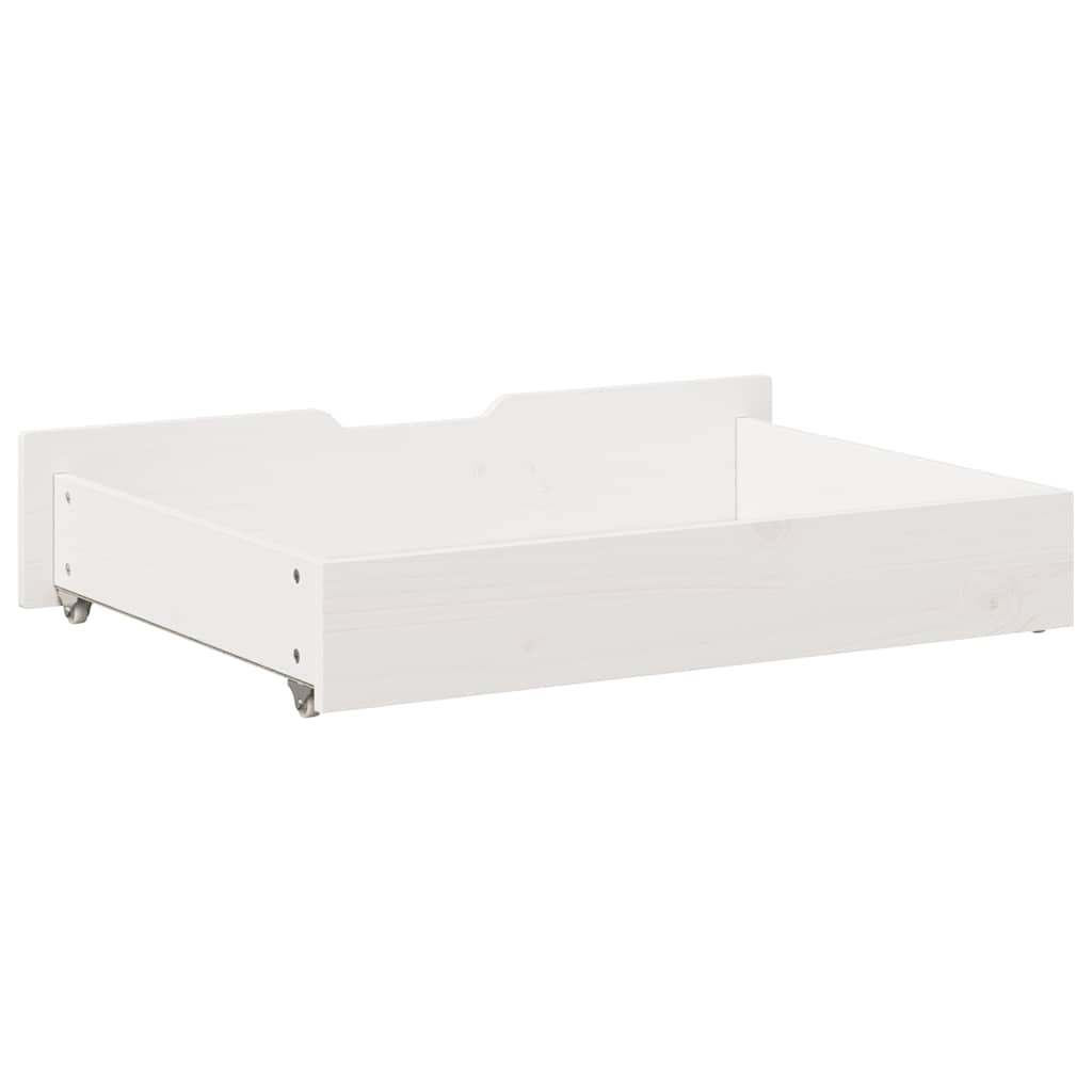 Cassettoni Da Letto 2 Pz Bianchi 80x55x17 Cm In Legno Di Pino