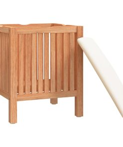 Sgabello Da Bagno 40,5x40x52 Cm In Legno Massello Di Noce
