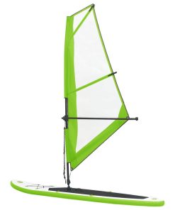 Set Tavola Gonfiabile Da Sup Con Vela Verde E Bianco