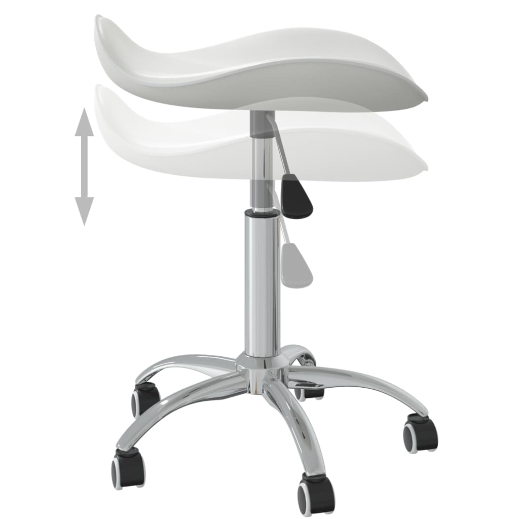 Sedia Da Ufficio Bianca In Similpelle - Image 2