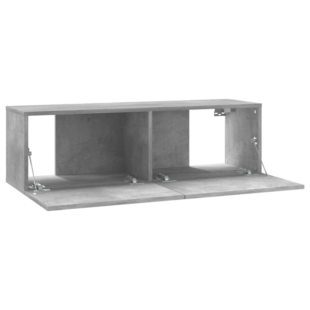Mobile Porta Tv Grigio Cemento 100x30x30cm In Legno Multistrato - Image 4