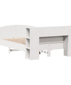 Letto Libreria Senza Materasso Bianco 120x200 Cm Legno Di Pino