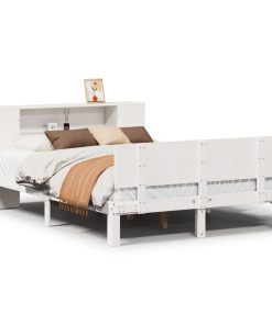 Letto Libreria Senza Materasso Bianco 120x200 Cm Legno Di Pino