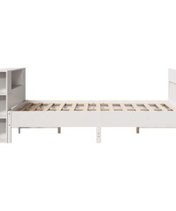 Letto Libreria Senza Materasso Bianco 120x200 Cm Legno Di Pino