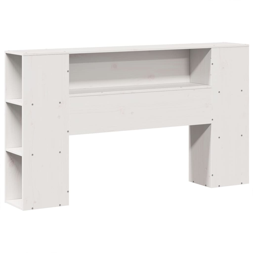 Letto Libreria Senza Materasso Bianco 120x190 Cm Legno Massello