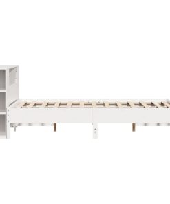 Letto Libreria Senza Materasso Bianco 120x200 Cm Legno Di Pino