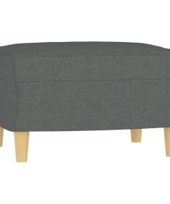 Set Di Divani 3 Pz Con Cuscini Grigio Scuro In Tessuto