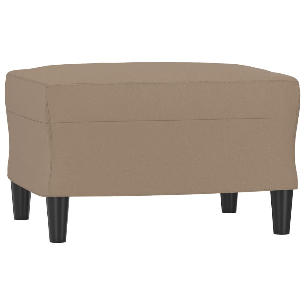 Set Di Divani 3 Pz Con Cuscini Cappuccino In Similpelle