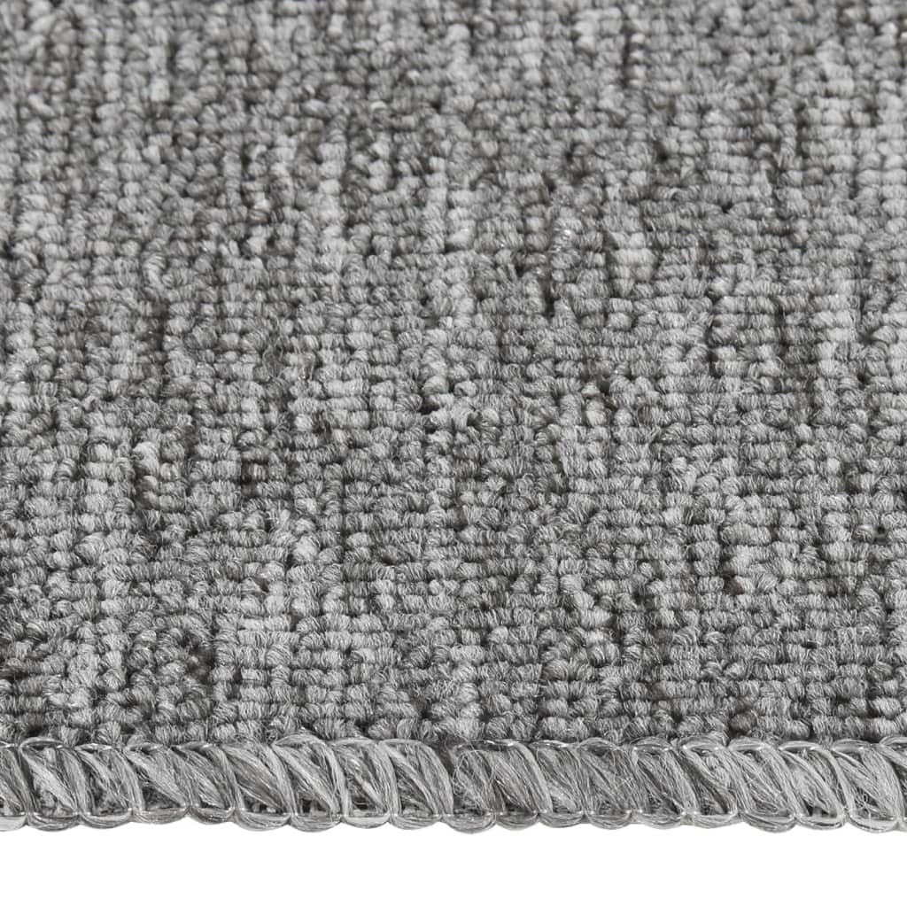 Tappetini Scale Antiscivolo 15 Pz 75x20 Cm Grigi Rettangolari