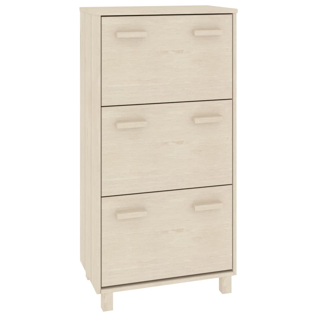 Scarpiera Hamar Ambra 59,5x35x117 Cm In Legno Massello Di Pino - Image 4