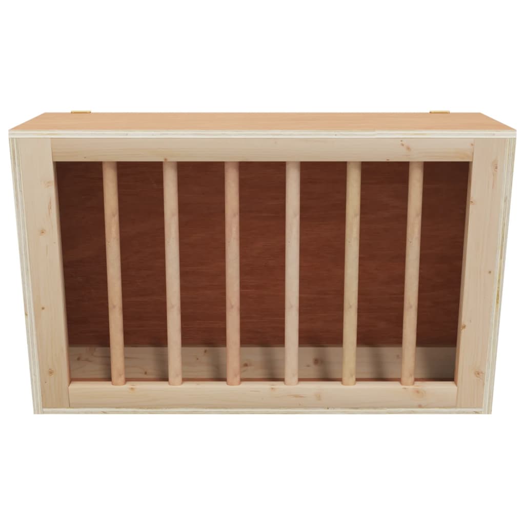 Mangiatoia Per Conigli 37x18,5x23 Cm In Legno Massello Di Abete