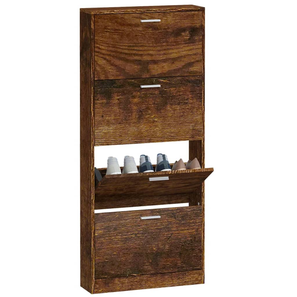 Scarpiera Rovere Fumo 59x17x150 Cm In Legno Multistrato - Image 6