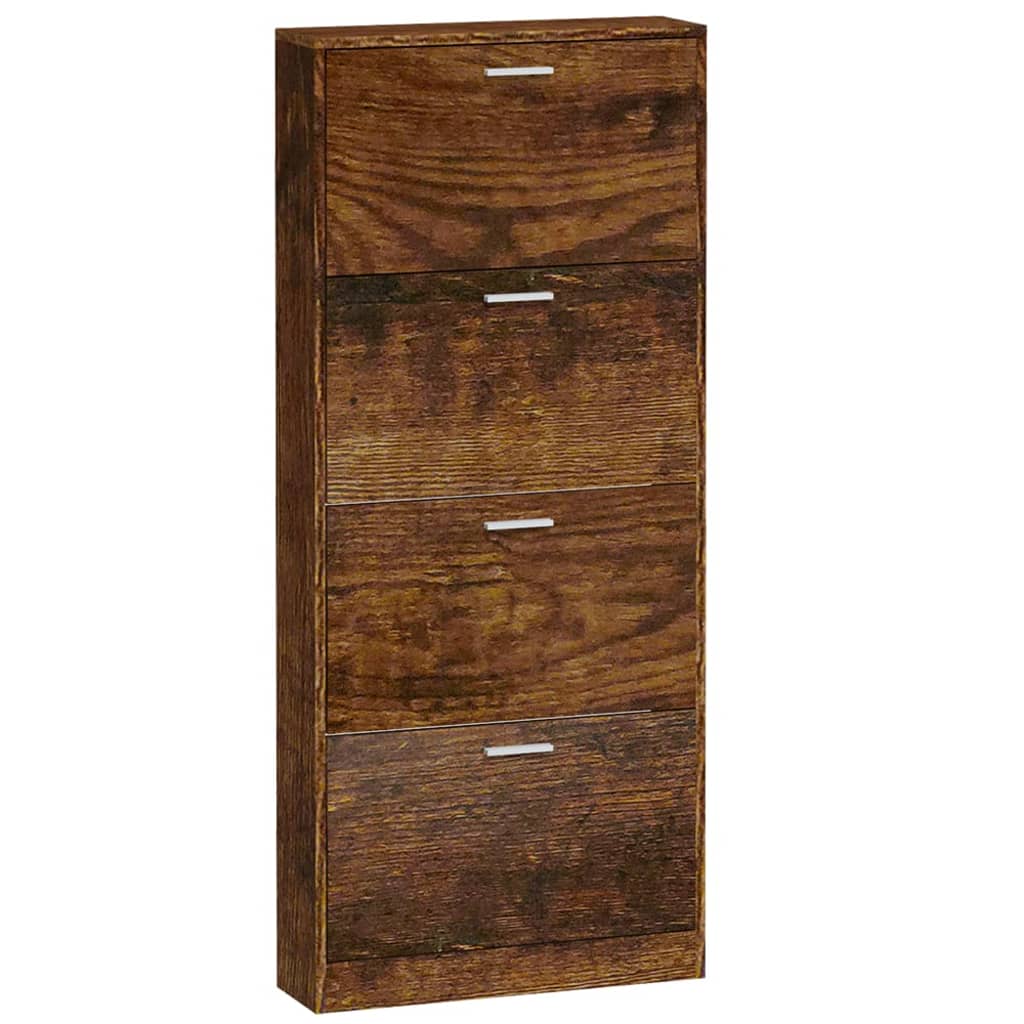 Scarpiera Rovere Fumo 59x17x150 Cm In Legno Multistrato - Image 5