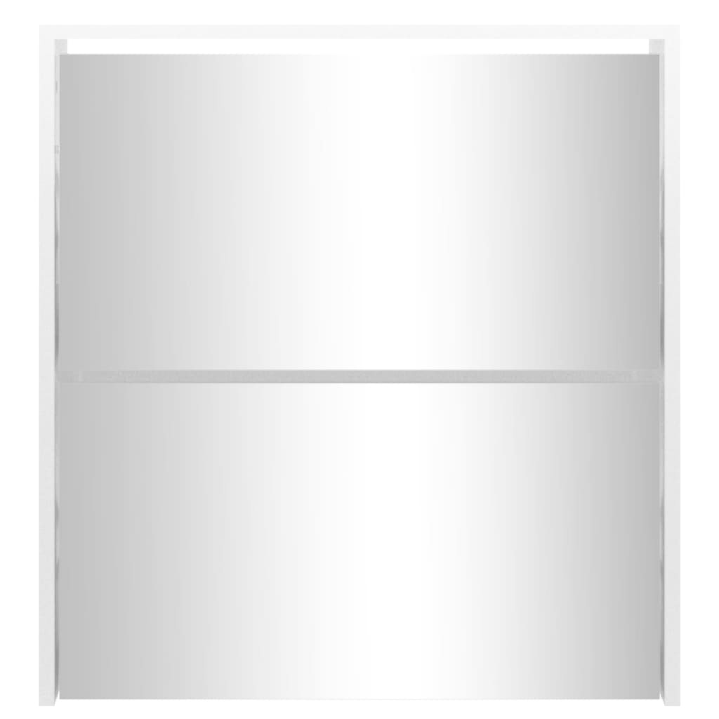 Scarpiera Con Specchio A 2 Livelli Bianco Lucido 63x17x67 cm - Image 6