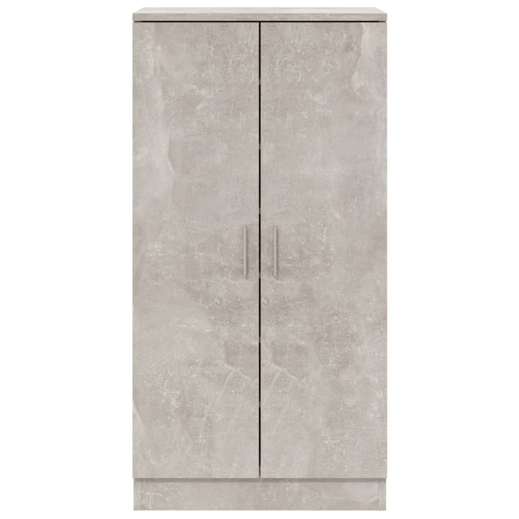 Scarpiera Grigio Cemento 55x35x108 Cm In Legno Multistrato