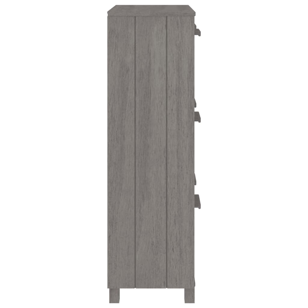 Scarpiera Hamar Grigio Chiaro 59,5x35x117 Cm In Legno Di Pino - Image 3