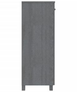 Scarpiera Hamar Grigio Scuro 85x40x108 Cm In Legno Di Pino
