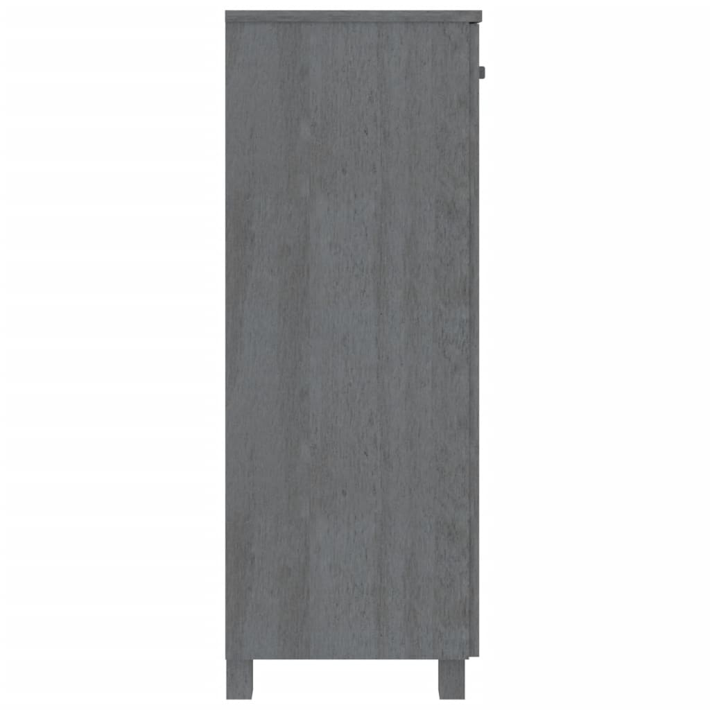 Scarpiera Hamar Grigio Scuro 85x40x108 Cm In Legno Di Pino