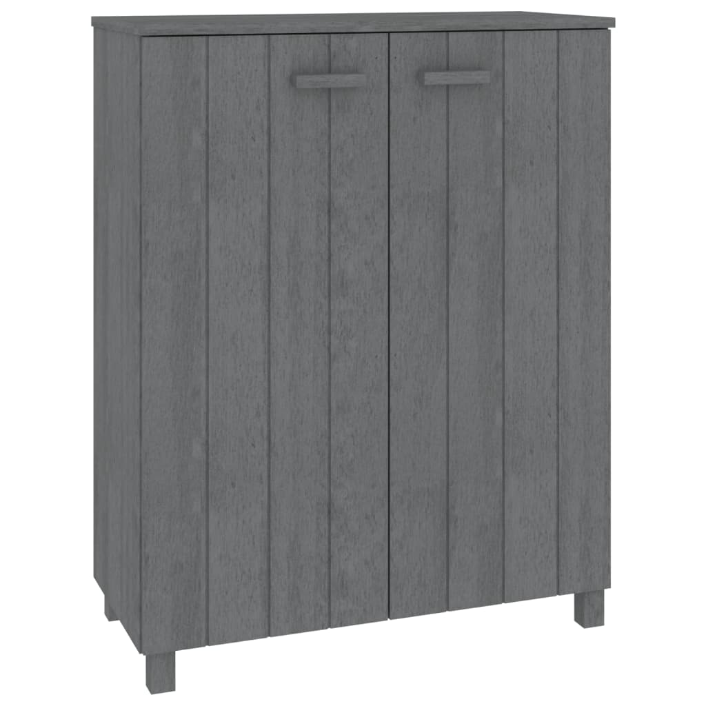 Scarpiera Hamar Grigio Scuro 85x40x108 Cm In Legno Di Pino - Image 5