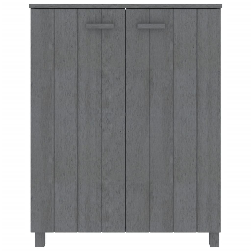 Scarpiera Hamar Grigio Scuro 85x40x108 Cm In Legno Di Pino - Image 2