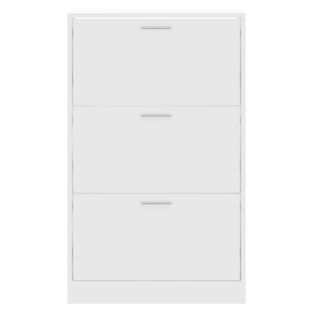 Scarpiera Bianca 63x24x103 Cm In Legno Multistrato - Image 3