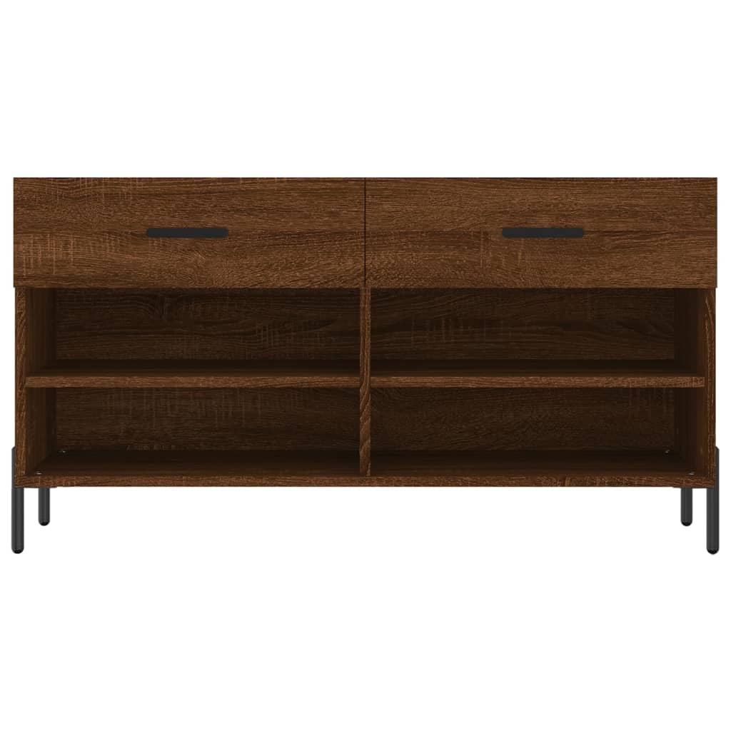 Panca Porta Scarpe Rovere Marrone 102x35x55cm Legno Multistrato - Image 3