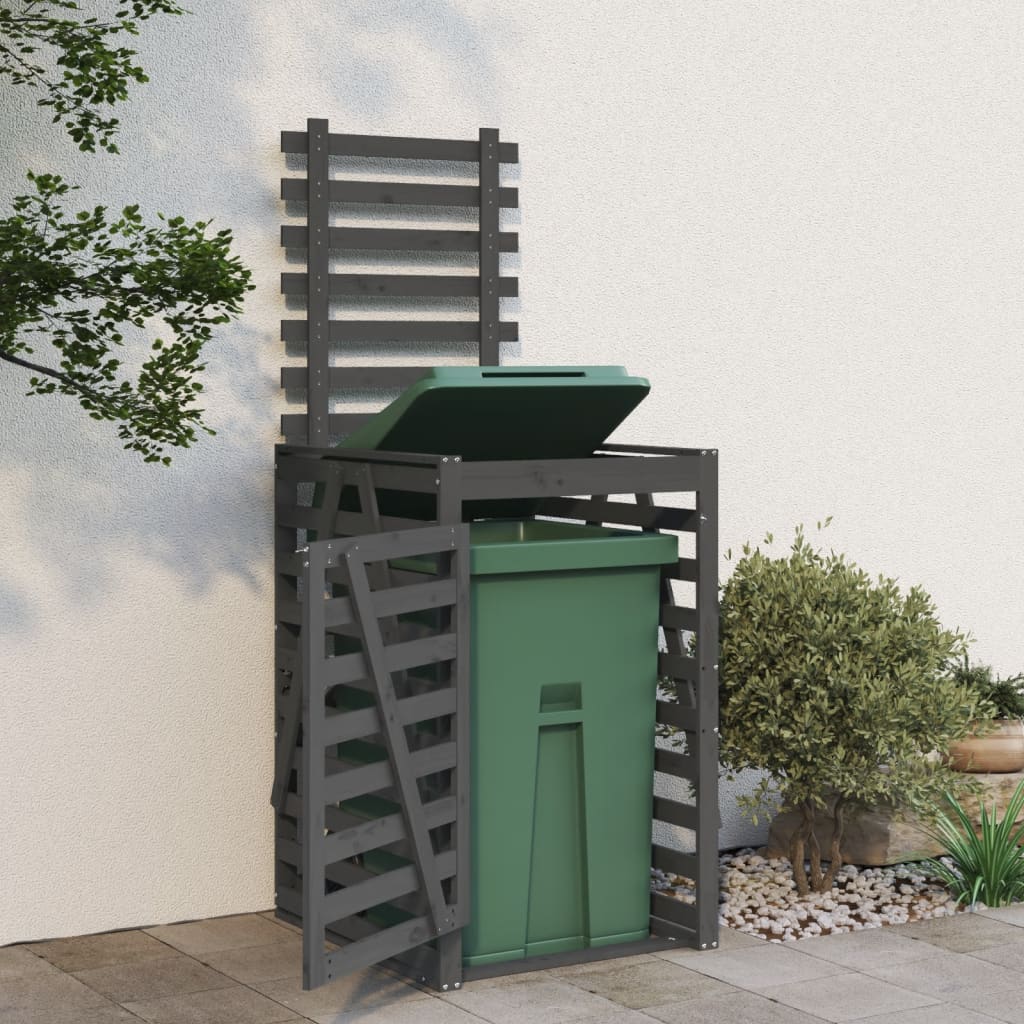 Copribidone Grigio 84x90x128,5 Cm In Legno Massello Di Pino