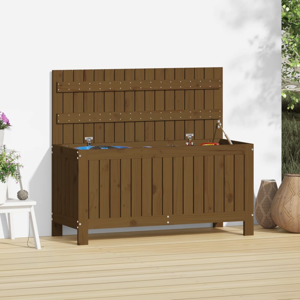 Contenitore Da Giardino Ambra 108x42,5x54cm Legno Massello Pino