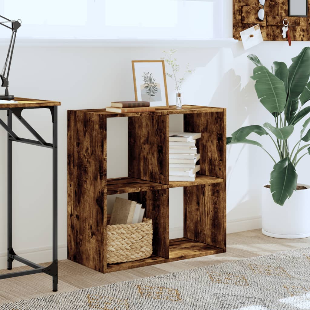 Libreria Rovere Fumo 68,5x32x68,5 Cm In Legno Multistrato - Image 2