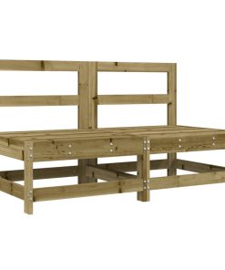 Divani Centrali Da Giardino 2 Pz In Legno Di Pino Impregnato